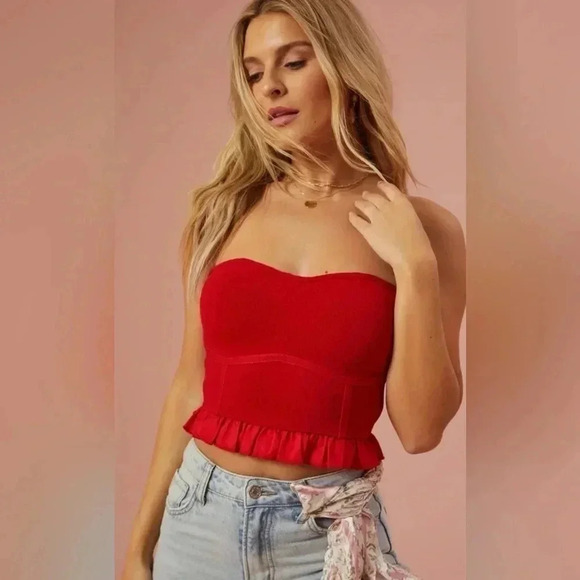 Altar'd State Tops - NEW with tags (NWT) Altar’d State Red Kitty Corset Top